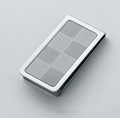 Checkered Patterned Chrome Plated Metal Money Clip - Gray